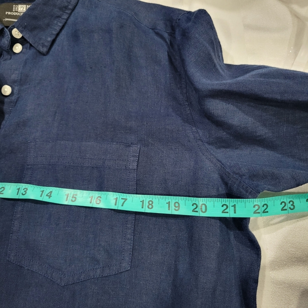 EUC | J. Crew Navy Button-Down Linen Shirt| Size 8 - Picture 5 of 8